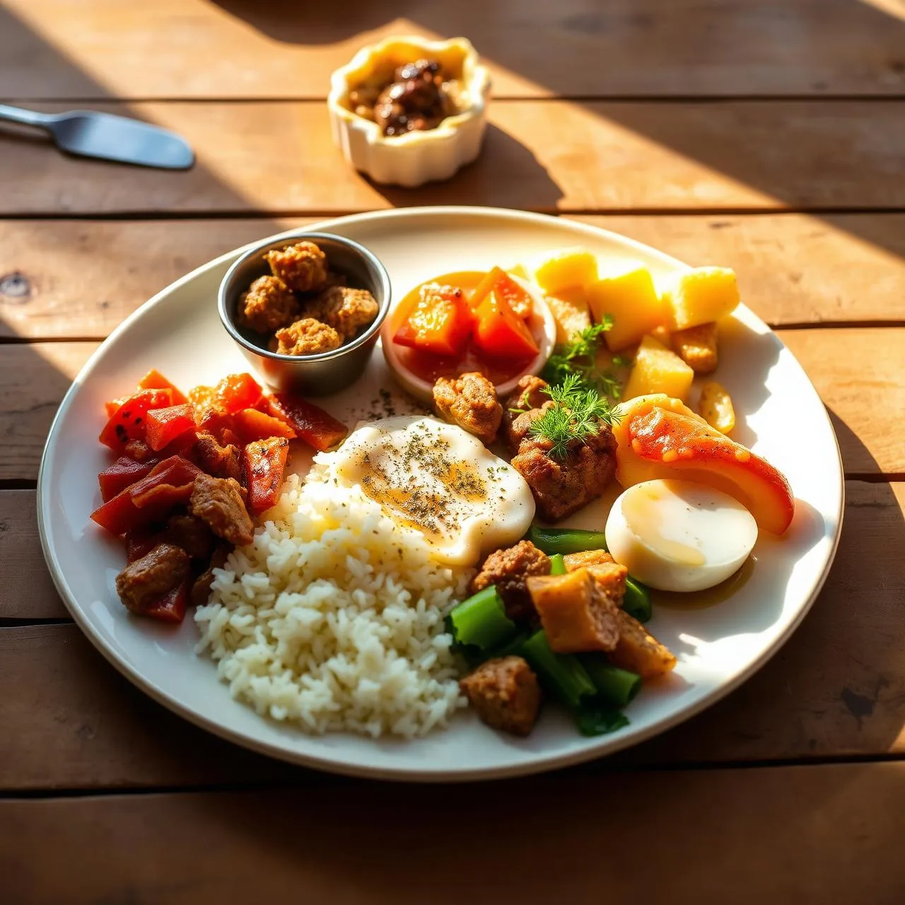 Homemade plated meal