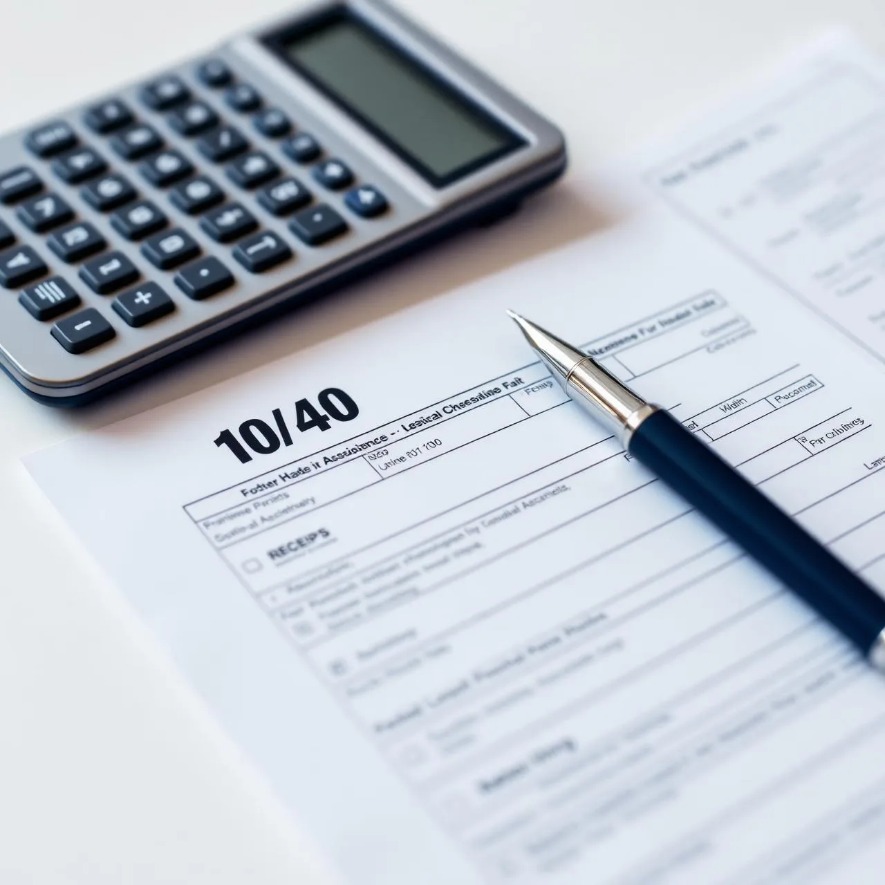 Tax preparation paperwork